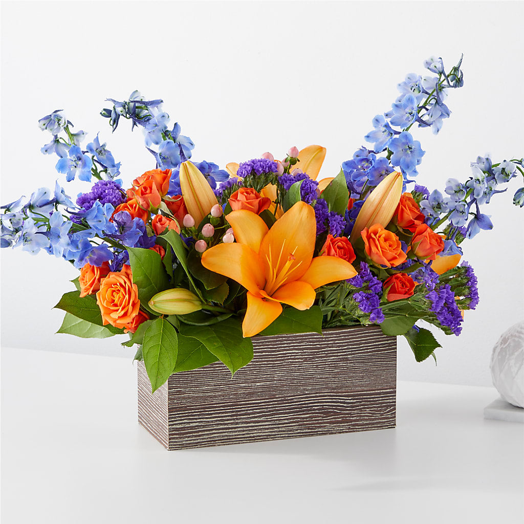 Radiant Citrus Box Bouquet – Charleston Cut Flower Company, Charleston WV