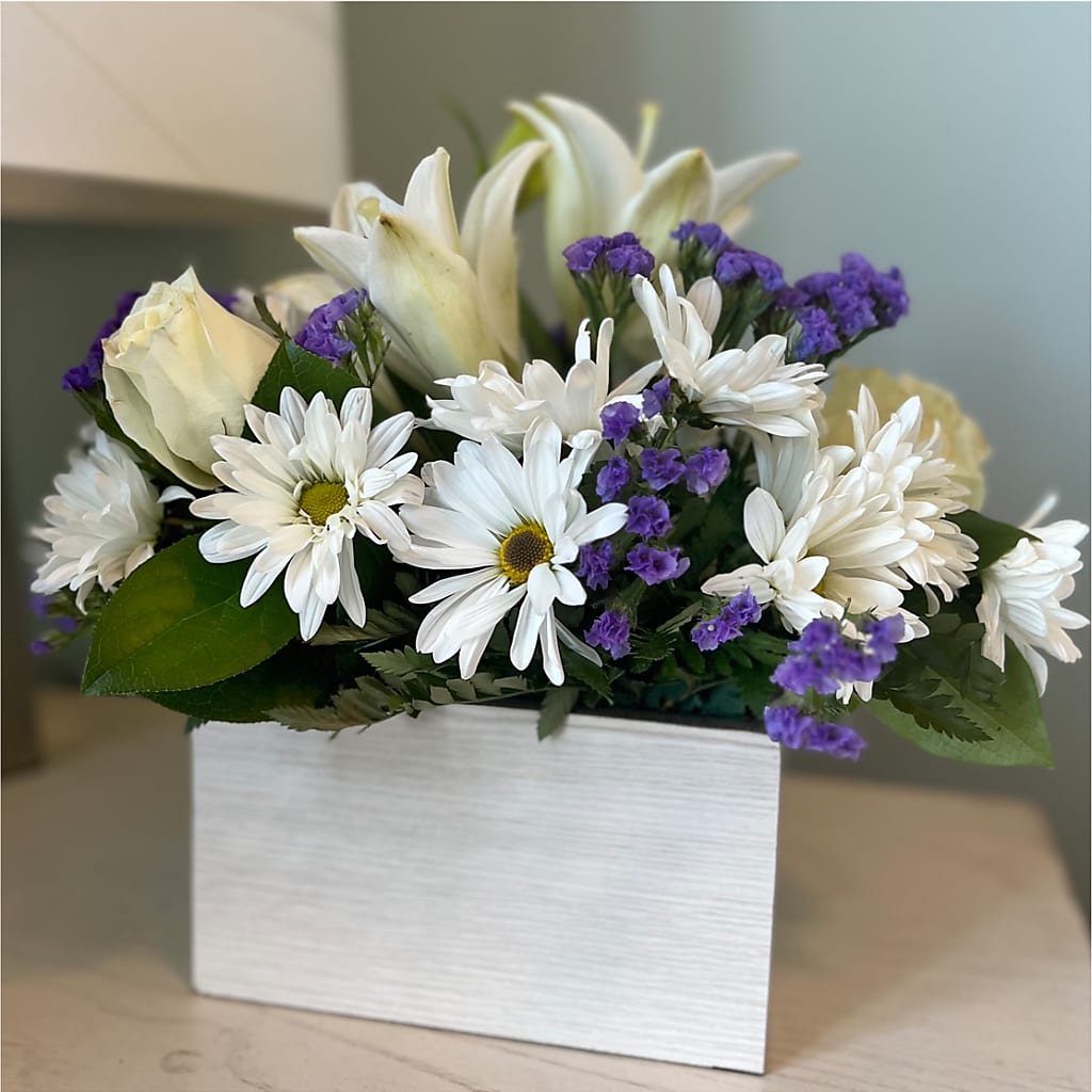Beyond Blue Box Bouquet – Charleston Cut Flower Company, Charleston WV