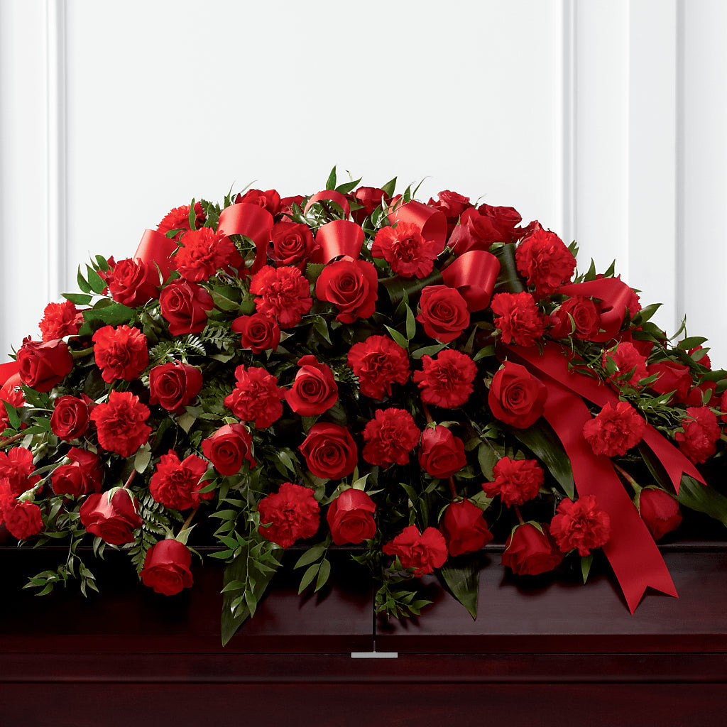 Tribute of Life Casket Spray – Charleston Cut Flower Company, Charleston WV
