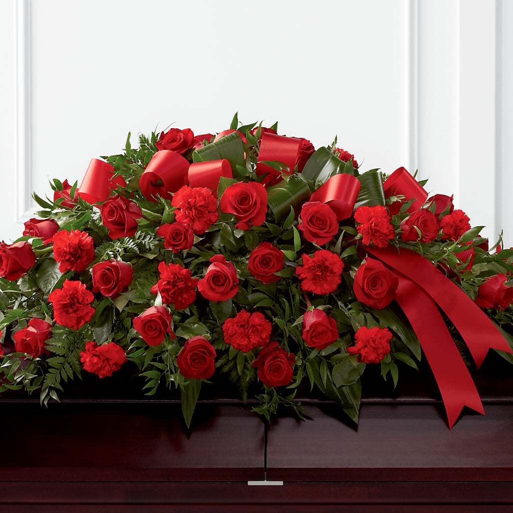 Tribute of Life Casket Spray – Charleston Cut Flower Company, Charleston WV