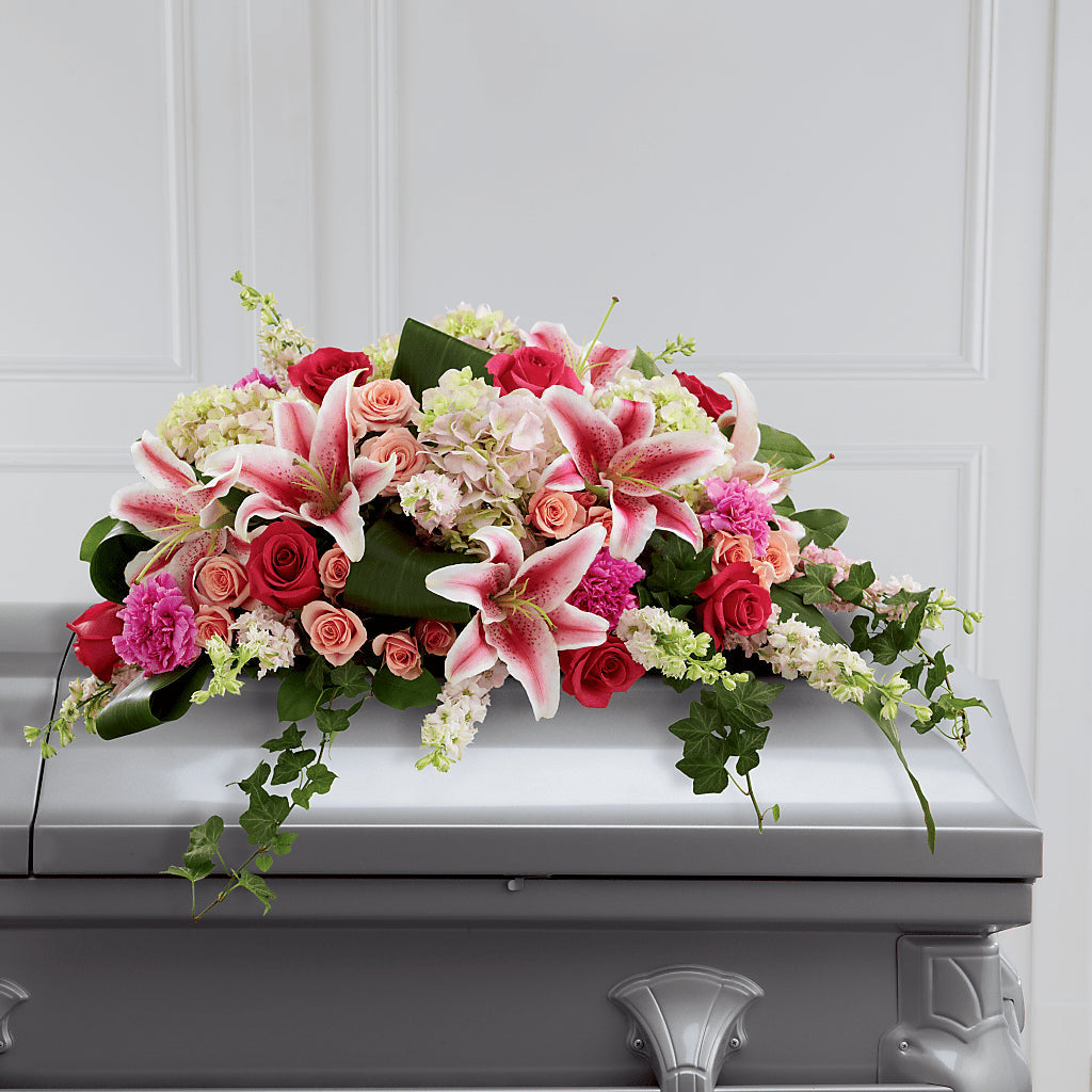 Splendid Grace Casket Spray – Charleston Cut Flower Company, Charleston WV