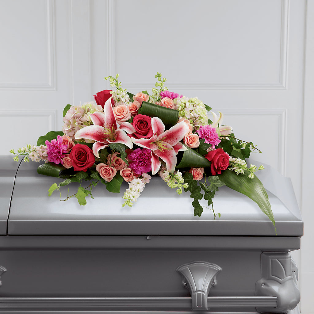 Splendid Grace Casket Spray – Charleston Cut Flower Company, Charleston WV