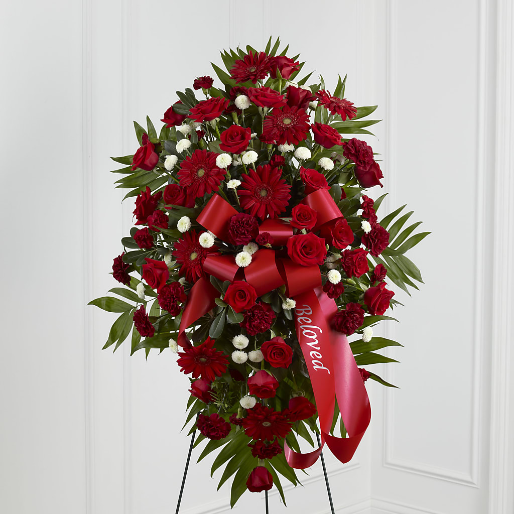 Treasured Memories Standing Spray – Charleston Cut Flower Company, Charleston WV