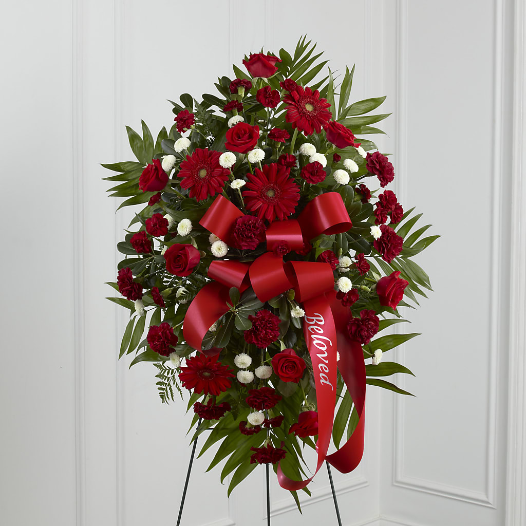 Treasured Memories Standing Spray – Charleston Cut Flower Company, Charleston WV
