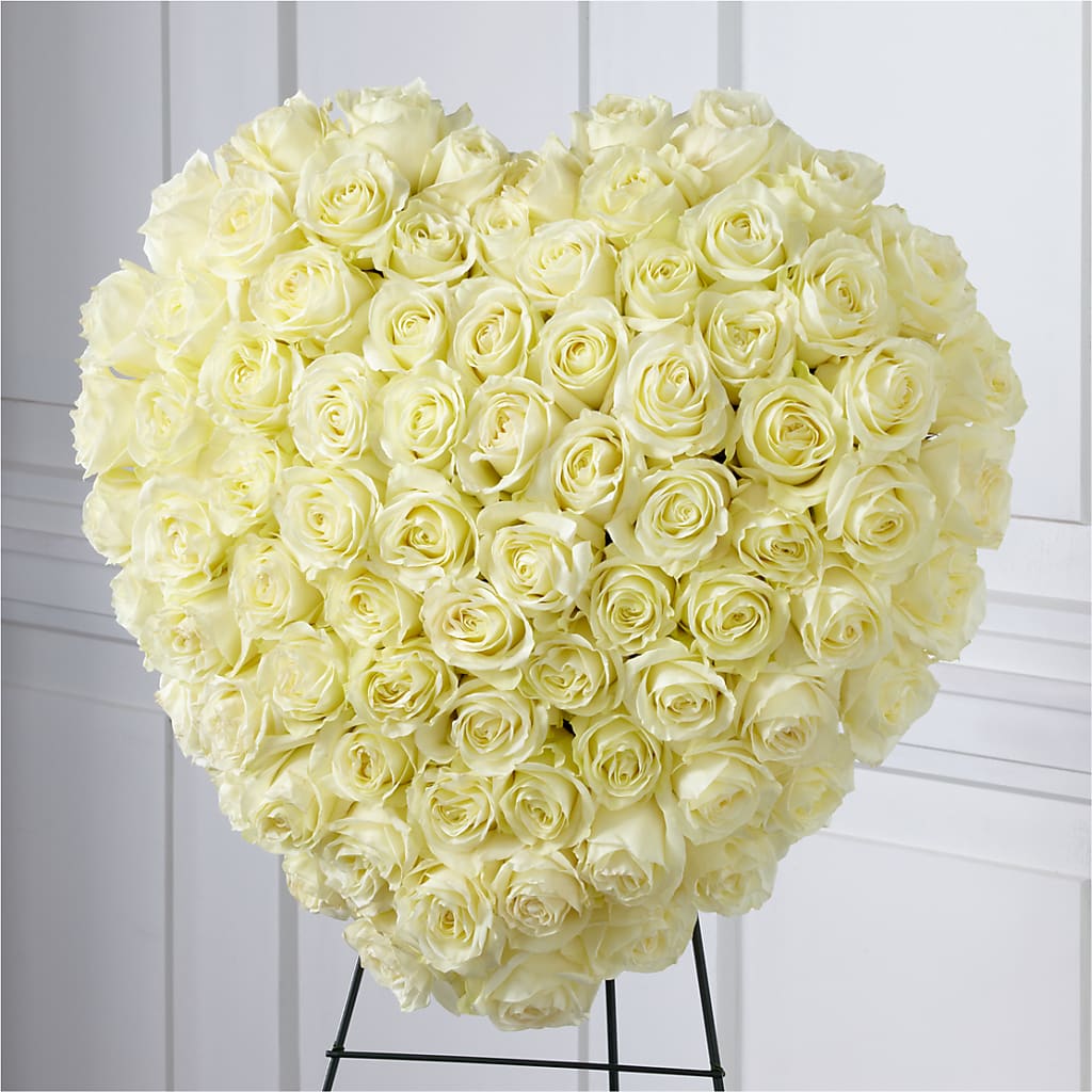 Elegant Remembrance Standing Heart – Charleston Cut Flower Company, Charleston WV
