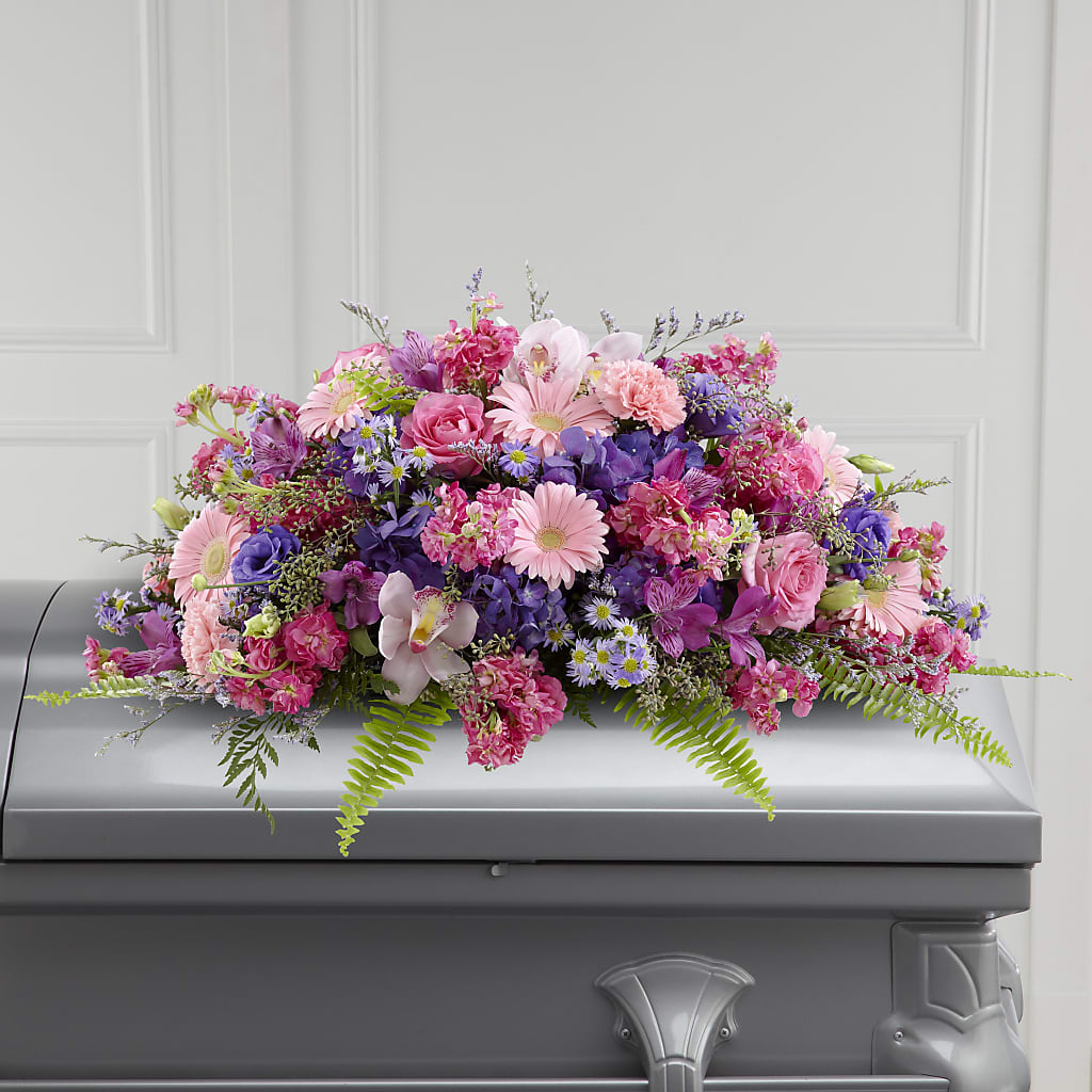 Glorious Garden Casket Spray – Charleston Cut Flower Company, Charleston WV