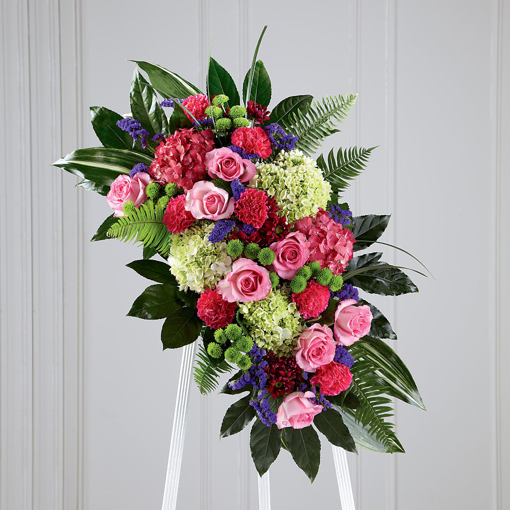 Refreshing Mix Standing Spray – Charleston Cut Flower Company, Charleston WV