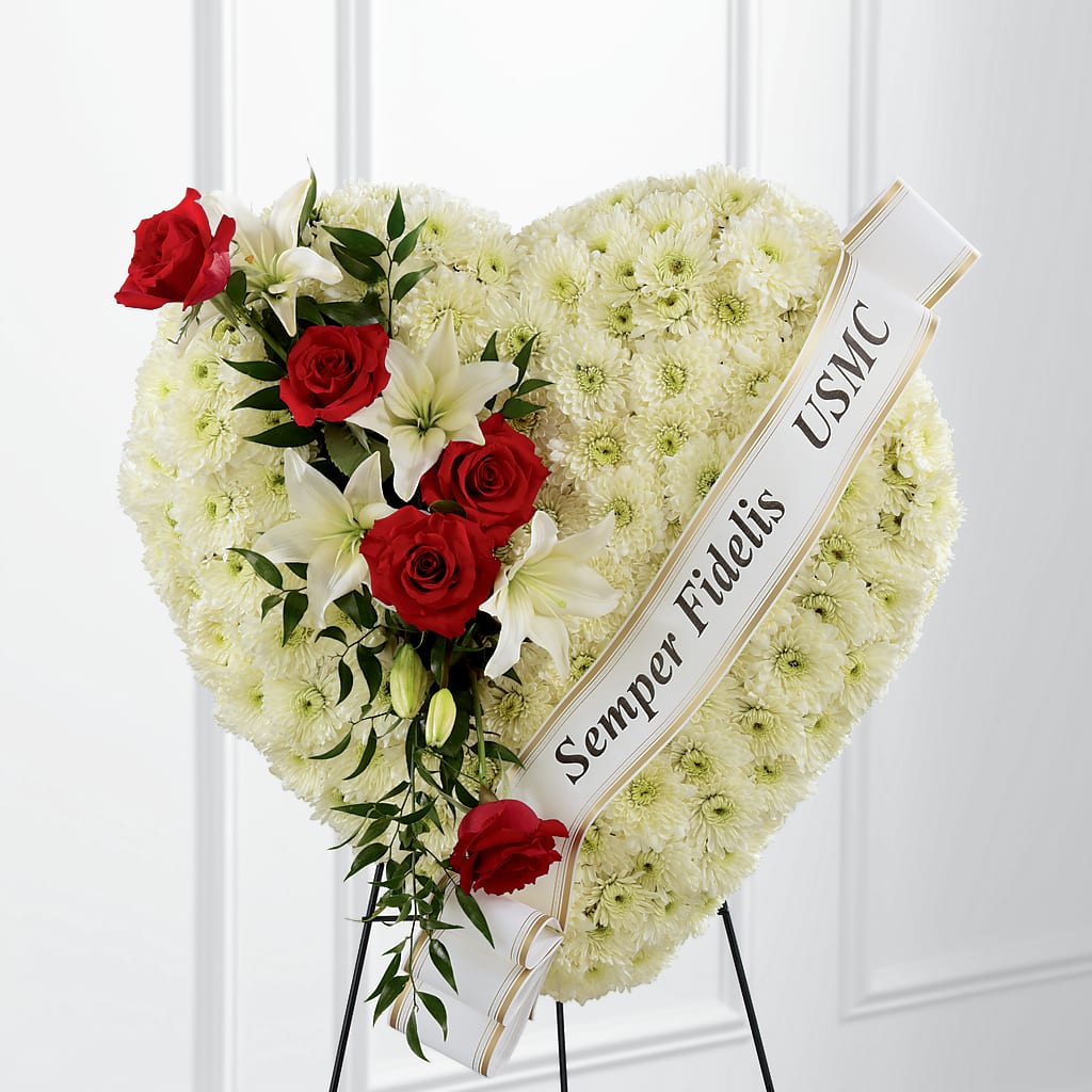 Heartfelt Hero Standing Heart – Charleston Cut Flower Company, Charleston WV