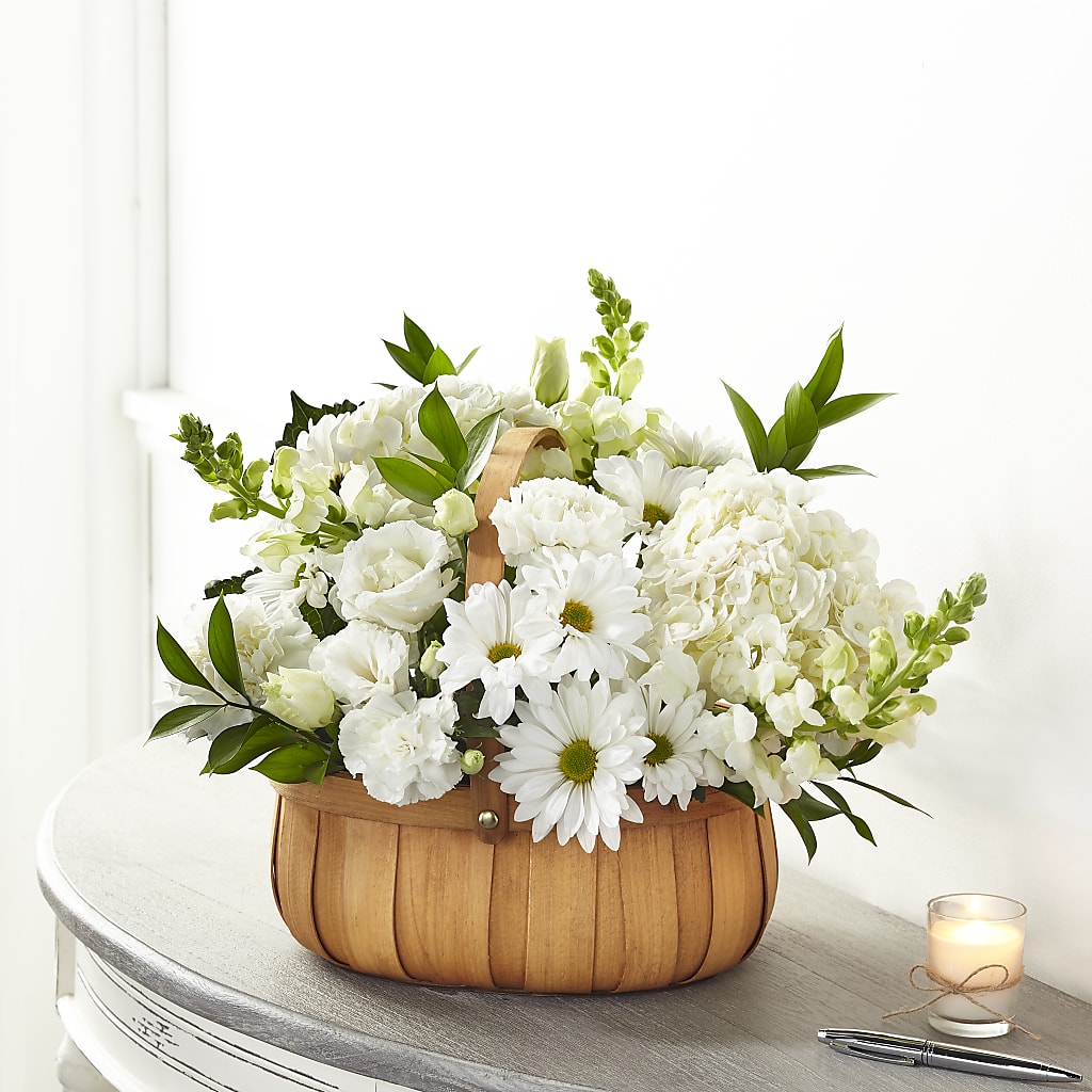 Pure Ivory Basket – Charleston Cut Flower Company, Charleston WV