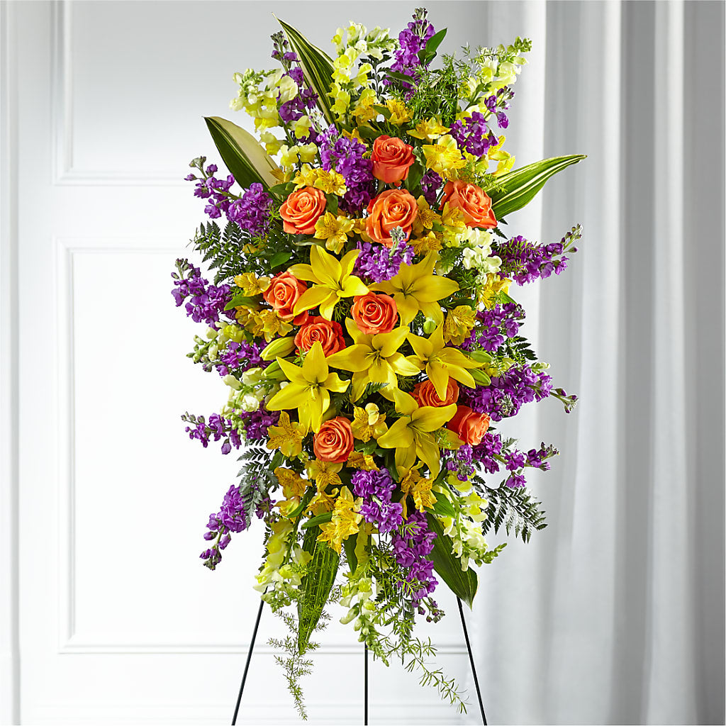 Thoughtful Prayers Standing Spray – Charleston Cut Flower Company, Charleston WV