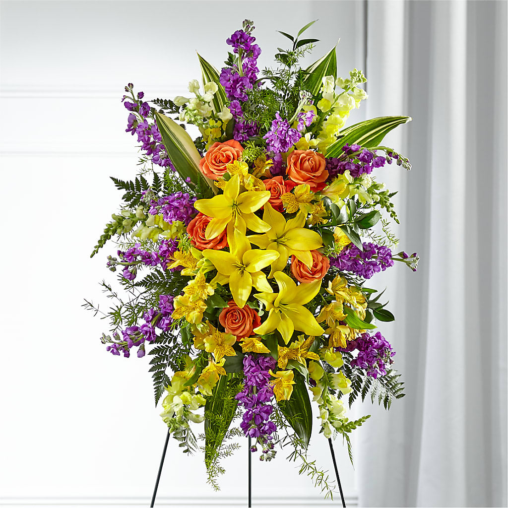 Thoughtful Prayers Standing Spray – Charleston Cut Flower Company, Charleston WV