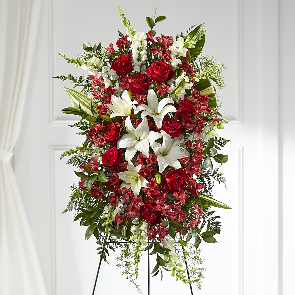 Everlasting Memory Standing Spray – Charleston Cut Flower Company, Charleston WV