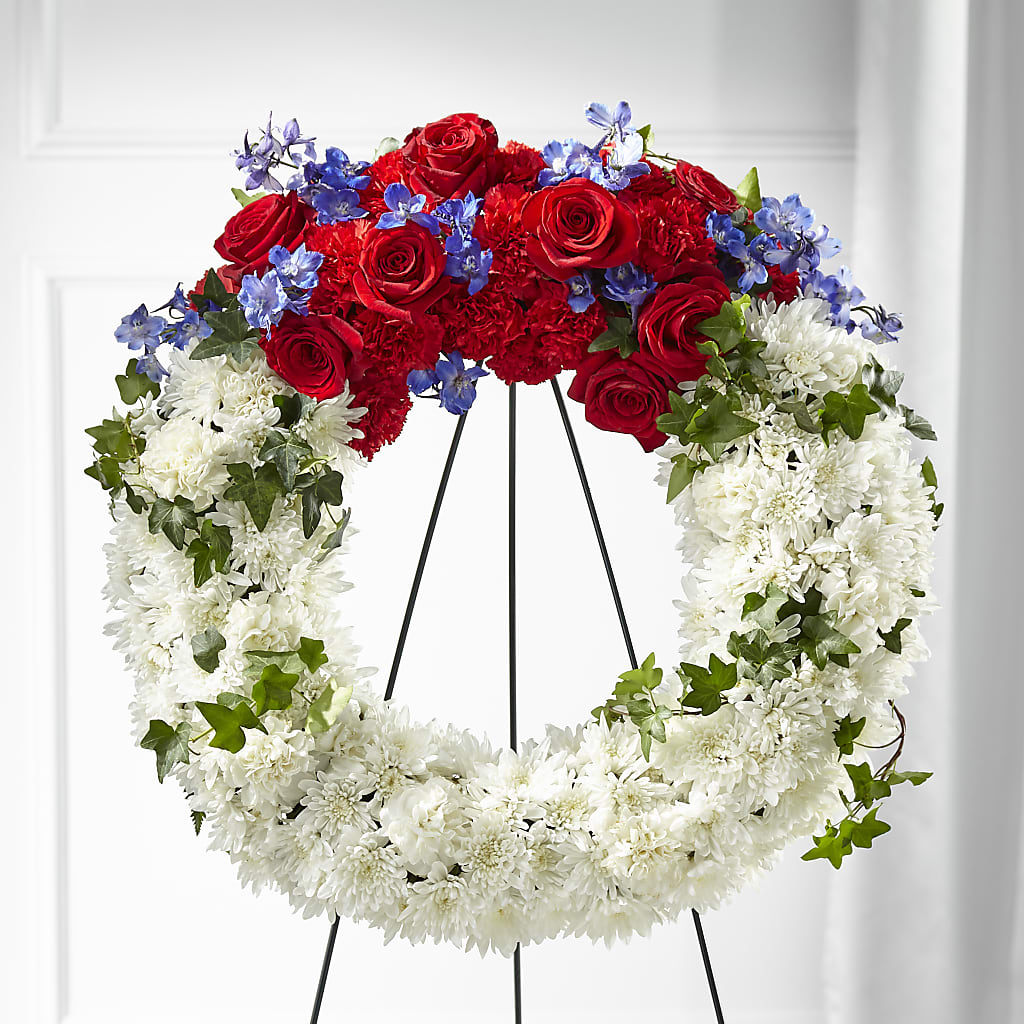 Patriotic Passion Wreath – Charleston Cut Flower Company, Charleston WV