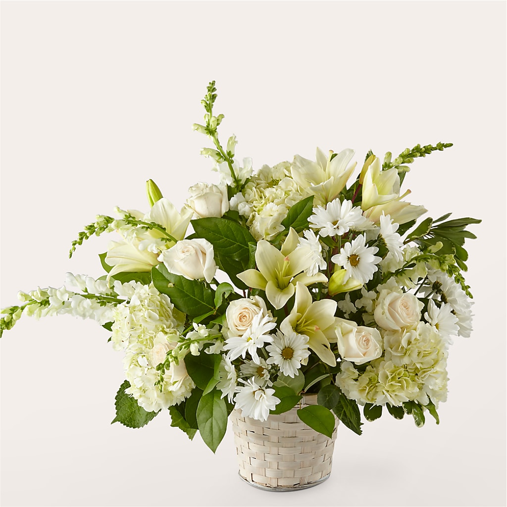 Ivory Elegance Floral Basket – Charleston Cut Flower Company, Charleston WV