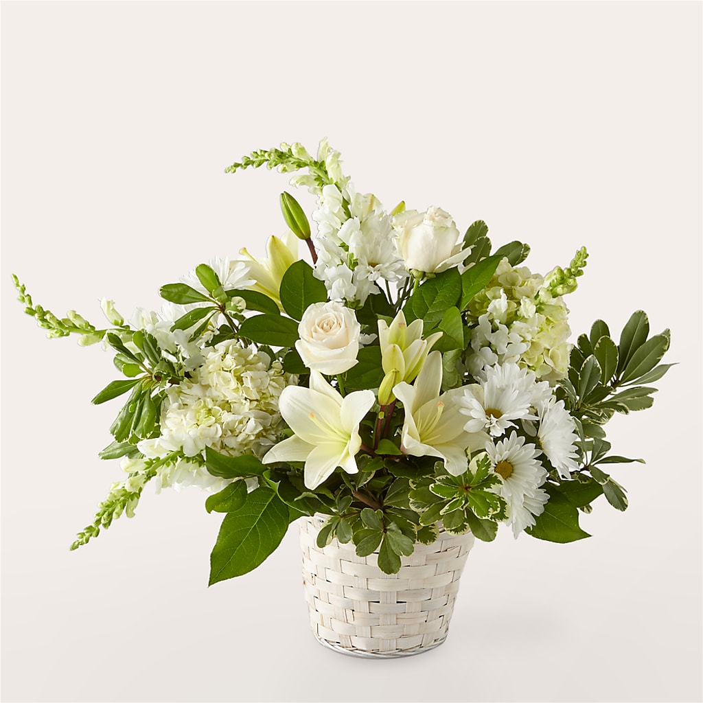 Ivory Elegance Floral Basket – Charleston Cut Flower Company, Charleston WV