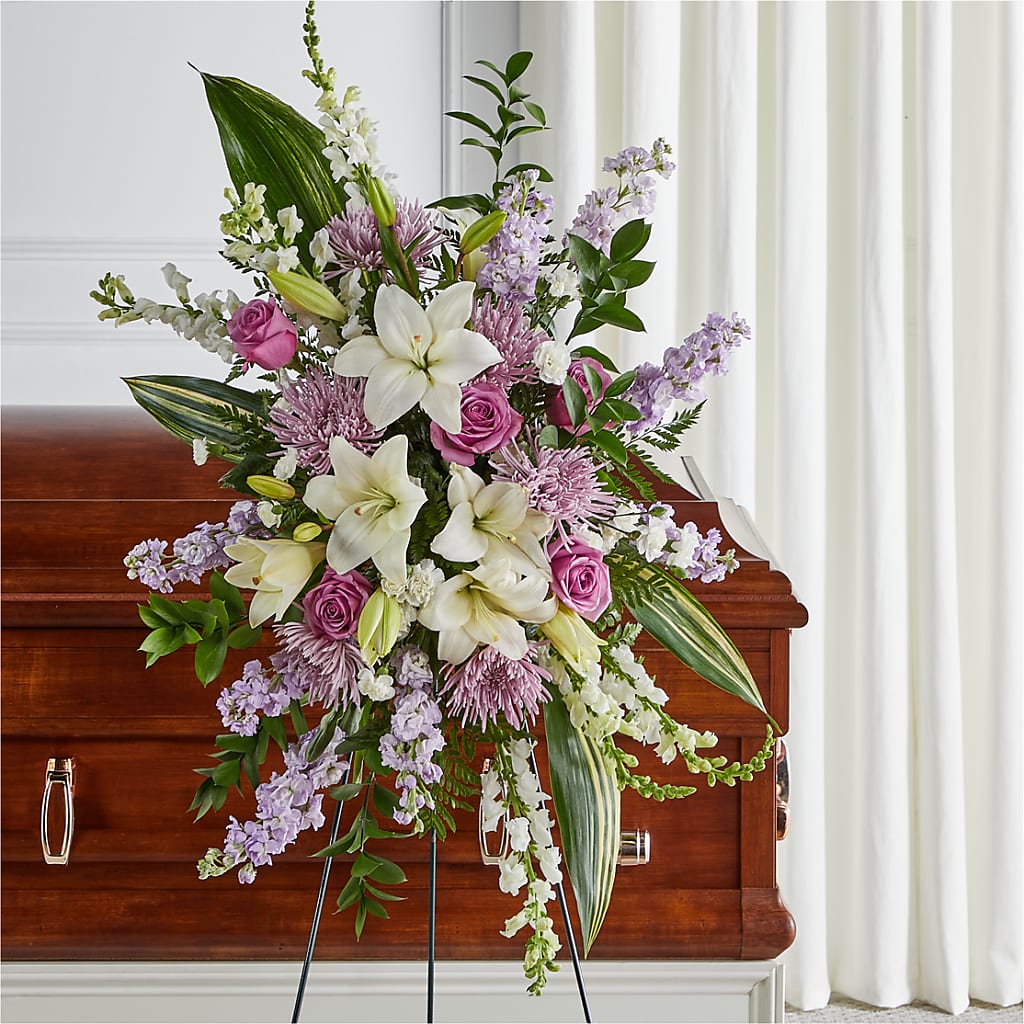 Grateful Hearts Standing Spray – Charleston Cut Flower Company, Charleston WV