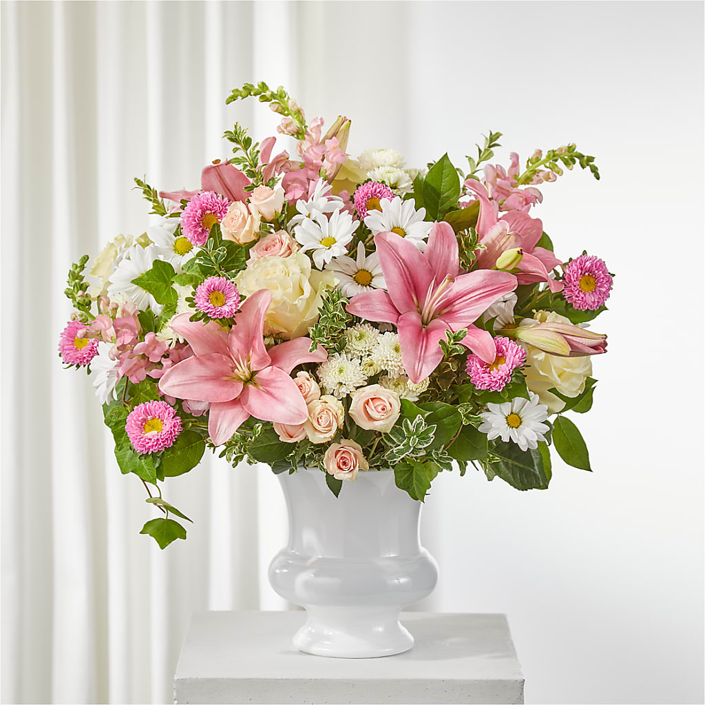Empathetic Blooms Urn Arrangement – Charleston Cut Flower Company, Charleston WV