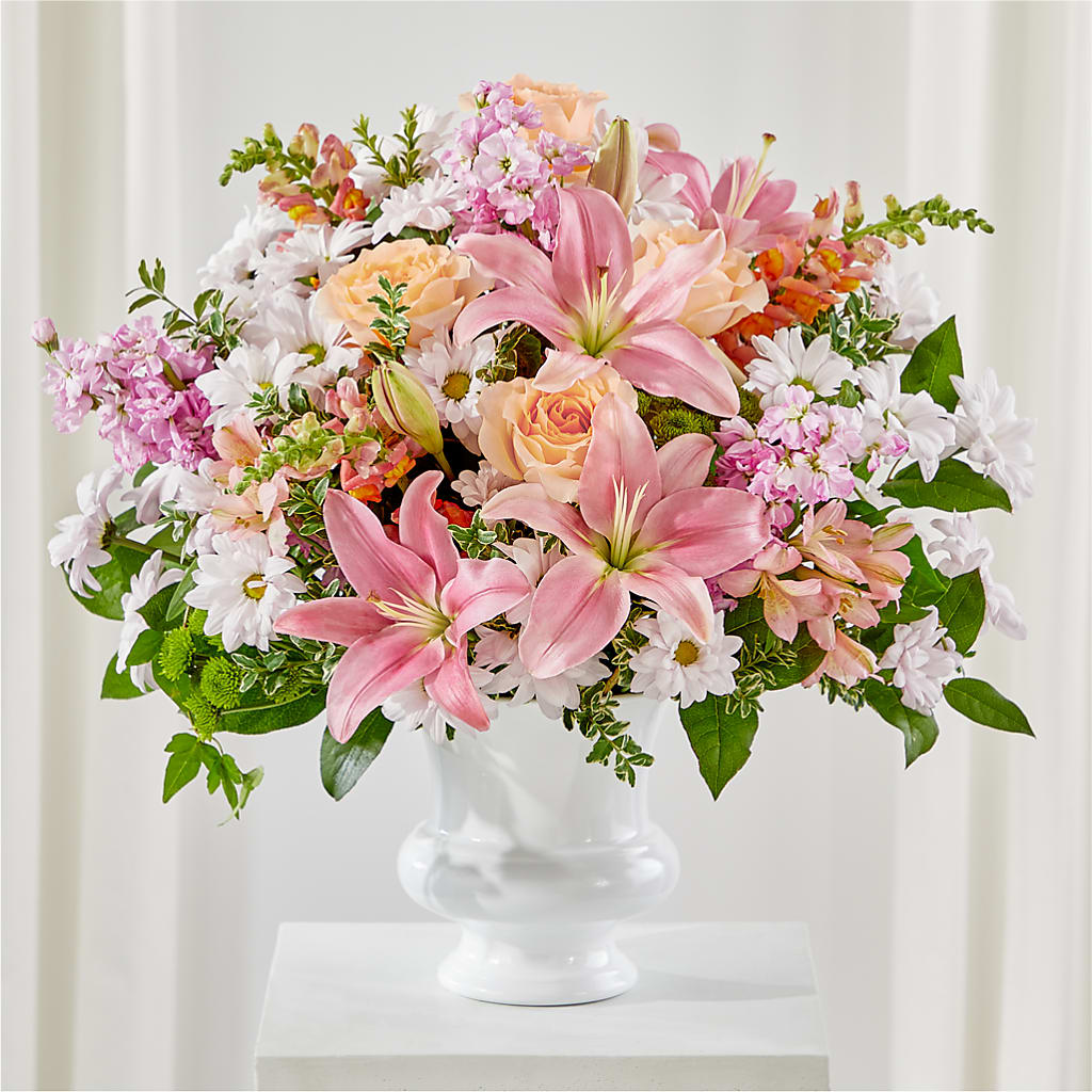 Heartfelt Gesture Urn Arrangement – Charleston Cut Flower Company, Charleston WV