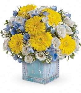 Teleflora's Baby Block Boy(Blue) – Charleston Cut Flower Company, Charleston WV