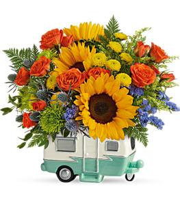 Teleflora's Retro Road tripper by CCF – Charleston Cut Flower Company, Charleston WV