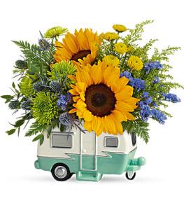 Teleflora's Retro Road tripper by CCF – Charleston Cut Flower Company, Charleston WV