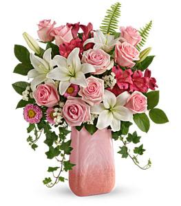 Teleflora's Pink-n-Peach Paradise by CCF – Charleston Cut Flower Company, Charleston WV