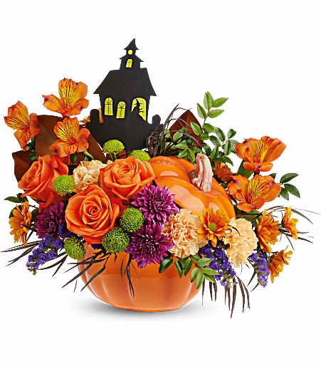 Teleflora's Haunted Pumpkin by CCF – Charleston Cut Flower Company, Charleston WV