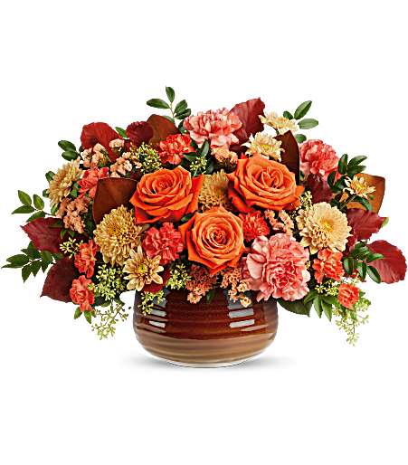 Teleflora's Rustic Ember Centerpiece by CCF – Charleston Cut Flower Company, Charleston WV