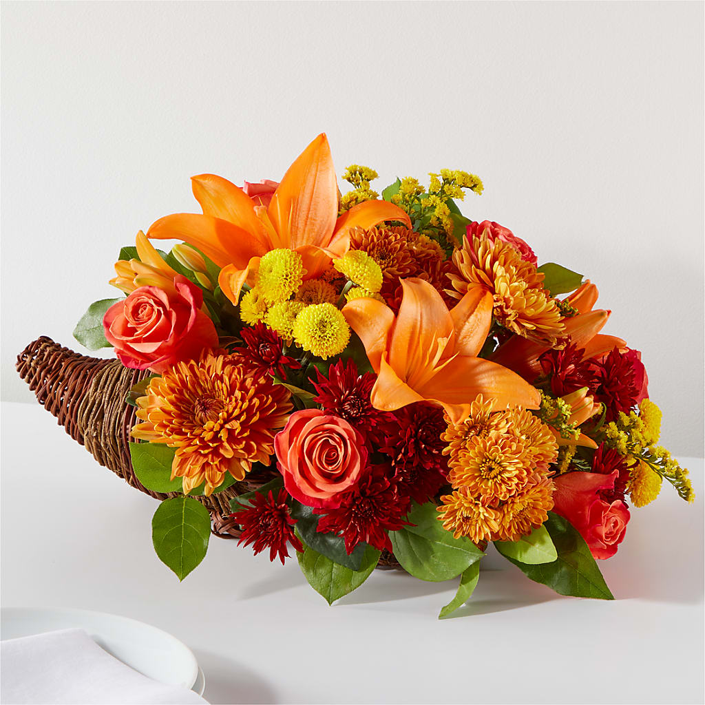 Bouquet of Blessings Cornucopia – Charleston Cut Flower Company, Charleston WV