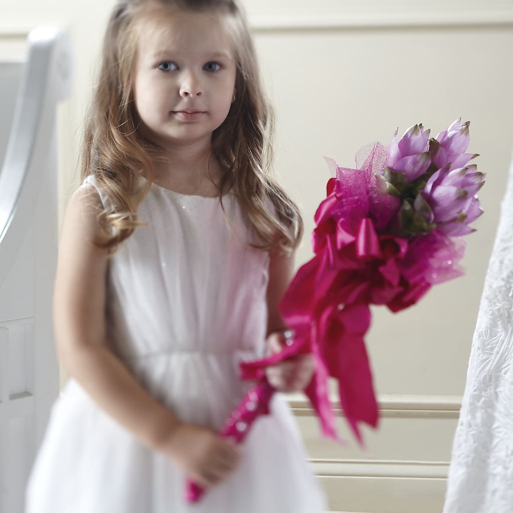 Sparkle Pink Flower Girl Bouquet – Charleston Cut Flower Company, Charleston WV