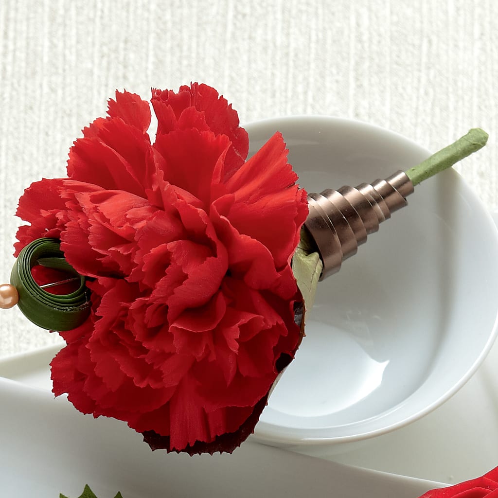 Red Carnation Boutonniere – Charleston Cut Flower Company, Charleston WV