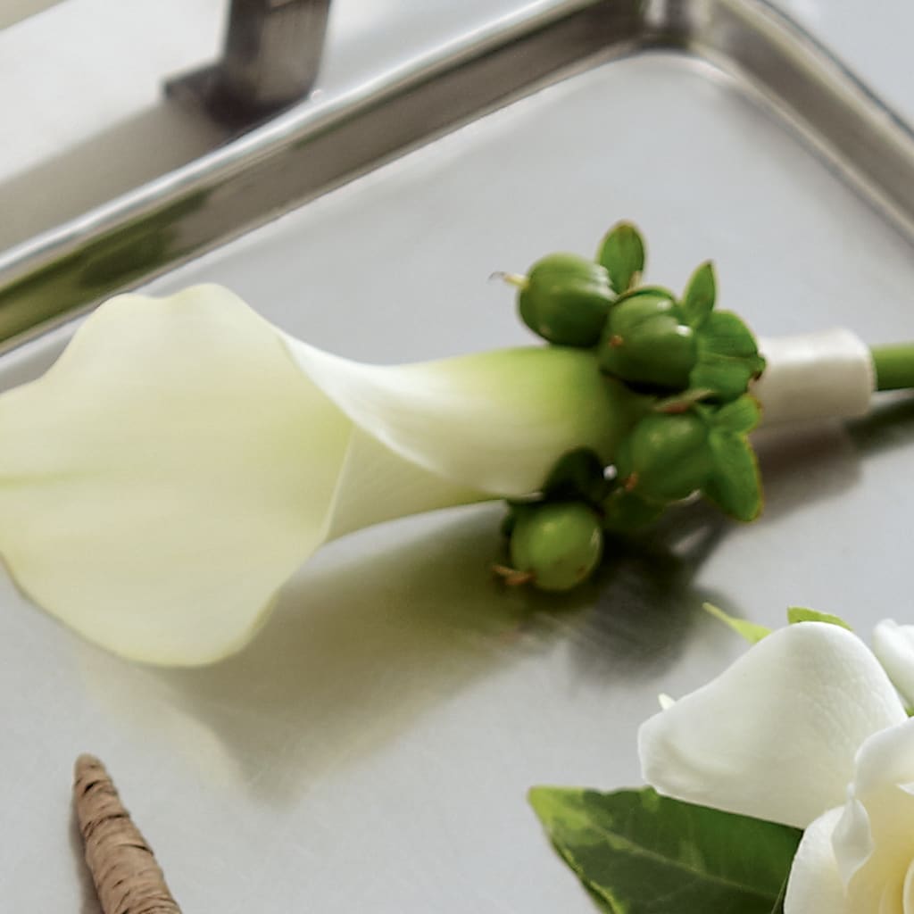 White Calla Boutonniere – Charleston Cut Flower Company, Charleston WV