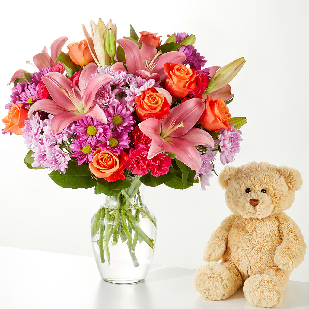 One and Only Bouquet and Bear Bundle –  Charleston Cut Flower Company, Charleston WV