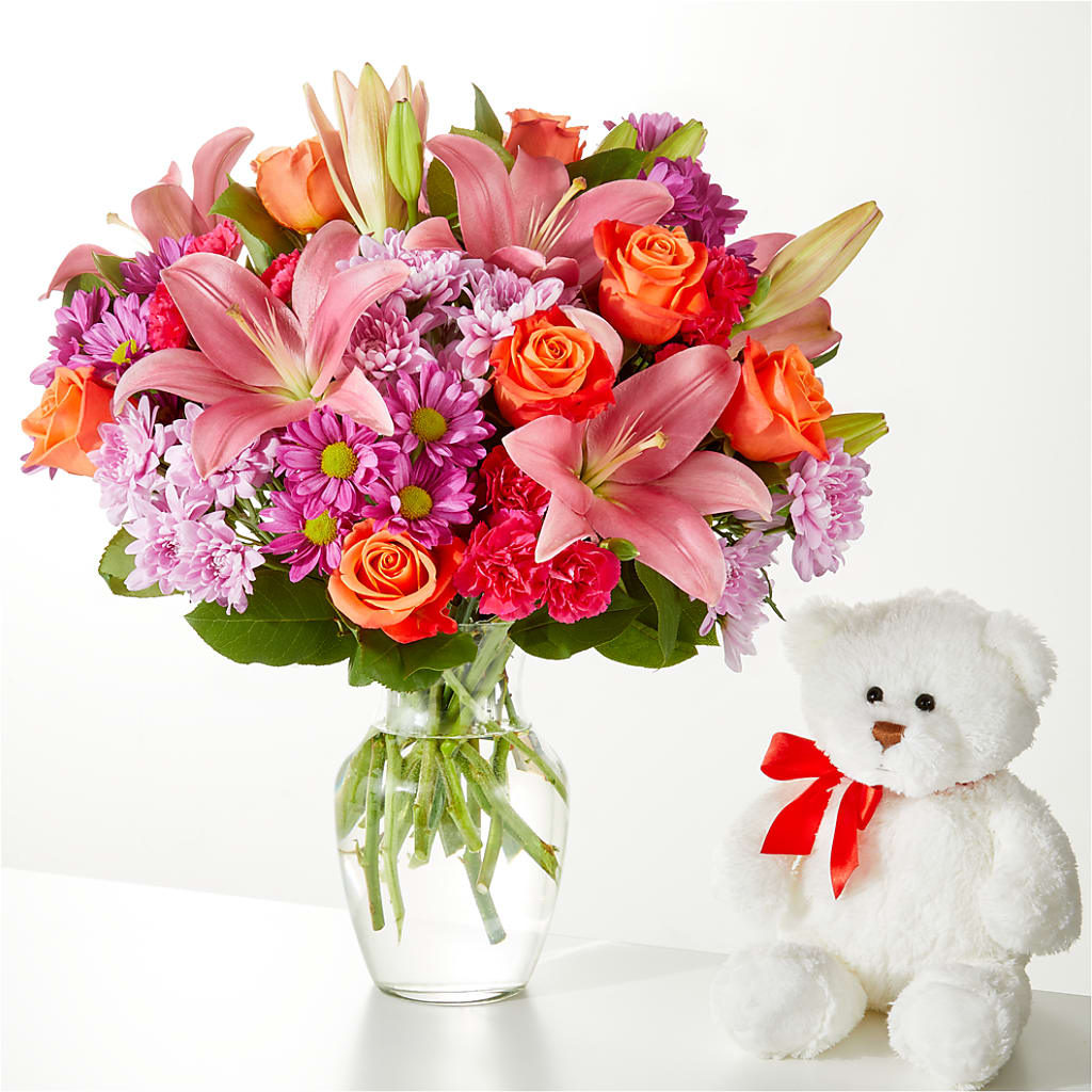 One and Only Bouquet and Bear Bundle –  Charleston Cut Flower Company, Charleston WV