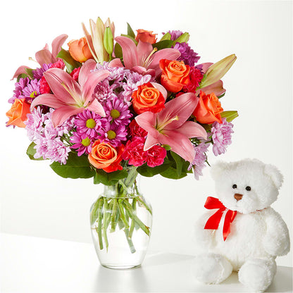 One and Only Bouquet and Bear Bundle –  Charleston Cut Flower Company, Charleston WV