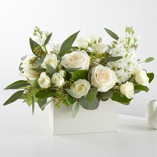 Fresh Linen Box Bouquet –  Charleston Cut Flower Company, Charleston WV