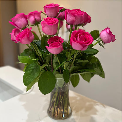 Long Stem Pink Rose Bouquet –  Charleston Cut Flower Company, Charleston WV