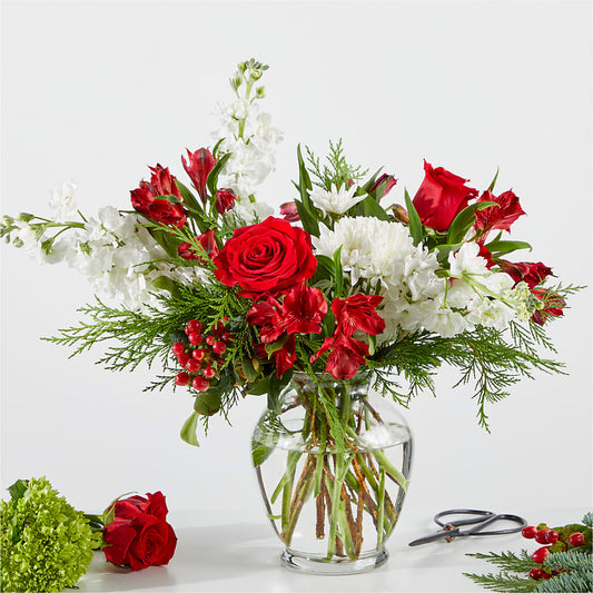 Merry Moment Bouquet – A Florist Original –  Charleston Cut Flower Company, Charleston WV