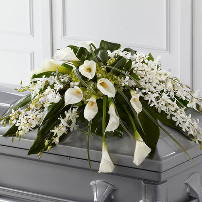 Angel Wings Casket Spray –  Charleston Cut Flower Company, Charleston WV