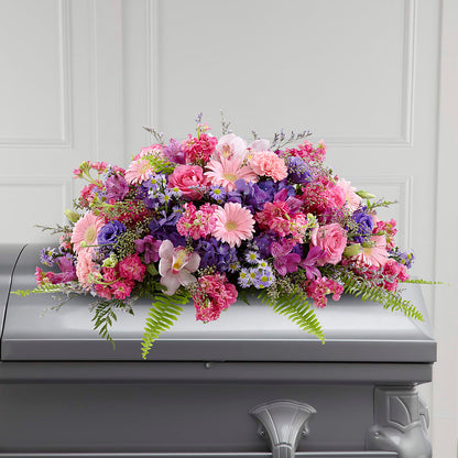 Glorious Garden Casket Spray –  Charleston Cut Flower Company, Charleston WV