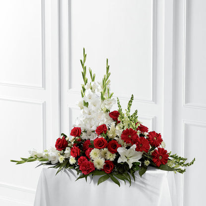 Crimson & White Arrangement –  Charleston Cut Flower Company, Charleston WV