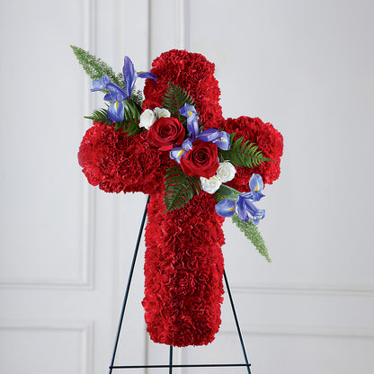 Faithful Hero Floral Cross –  Charleston Cut Flower Company, Charleston WV