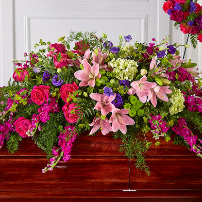 Radiant Tribute Casket Spray –  Charleston Cut Flower Company, Charleston WV