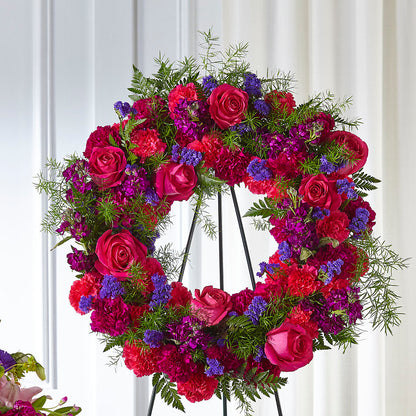 Calming Colors Wreath –  Charleston Cut Flower Company, Charleston WV