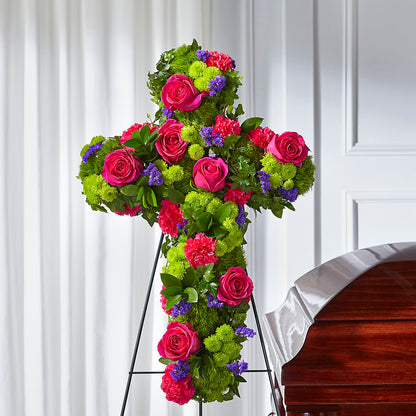 Tribute Rose Floral Cross –  Charleston Cut Flower Company, Charleston WV