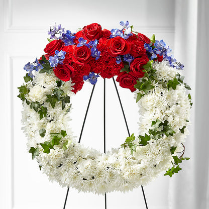 Patriotic Passion Wreath –  Charleston Cut Flower Company, Charleston WV