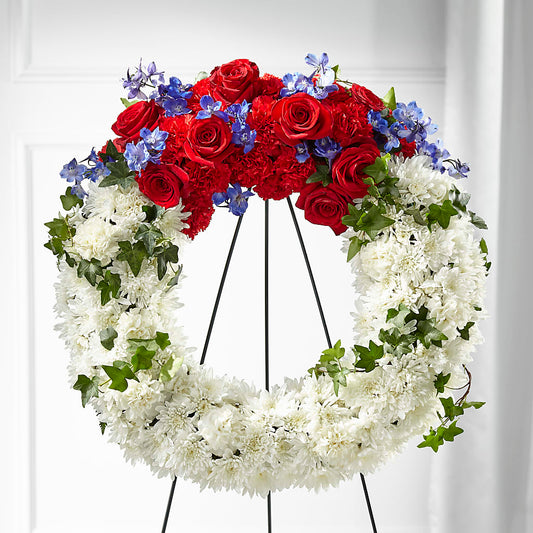 Patriotic Passion Wreath –  Charleston Cut Flower Company, Charleston WV