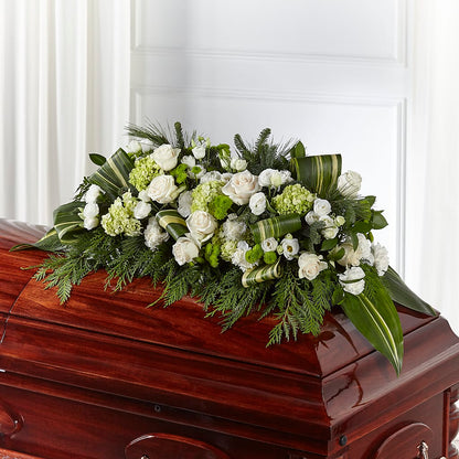 Hopeful Gesture Casket Spray –  Charleston Cut Flower Company, Charleston WV