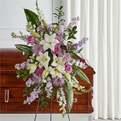 Grateful Hearts Standing Spray –  Charleston Cut Flower Company, Charleston WV