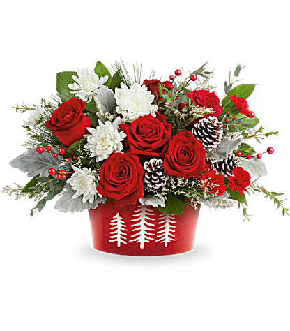 Teleflora's Snowy Pines Centerpiece by CCF